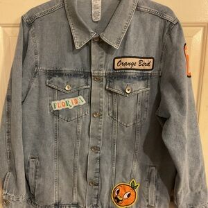 New:WALT DISNEY WORLD VAULT 59th Anniversary ORANGE BIRD DENIM JACKET L.48”C30L